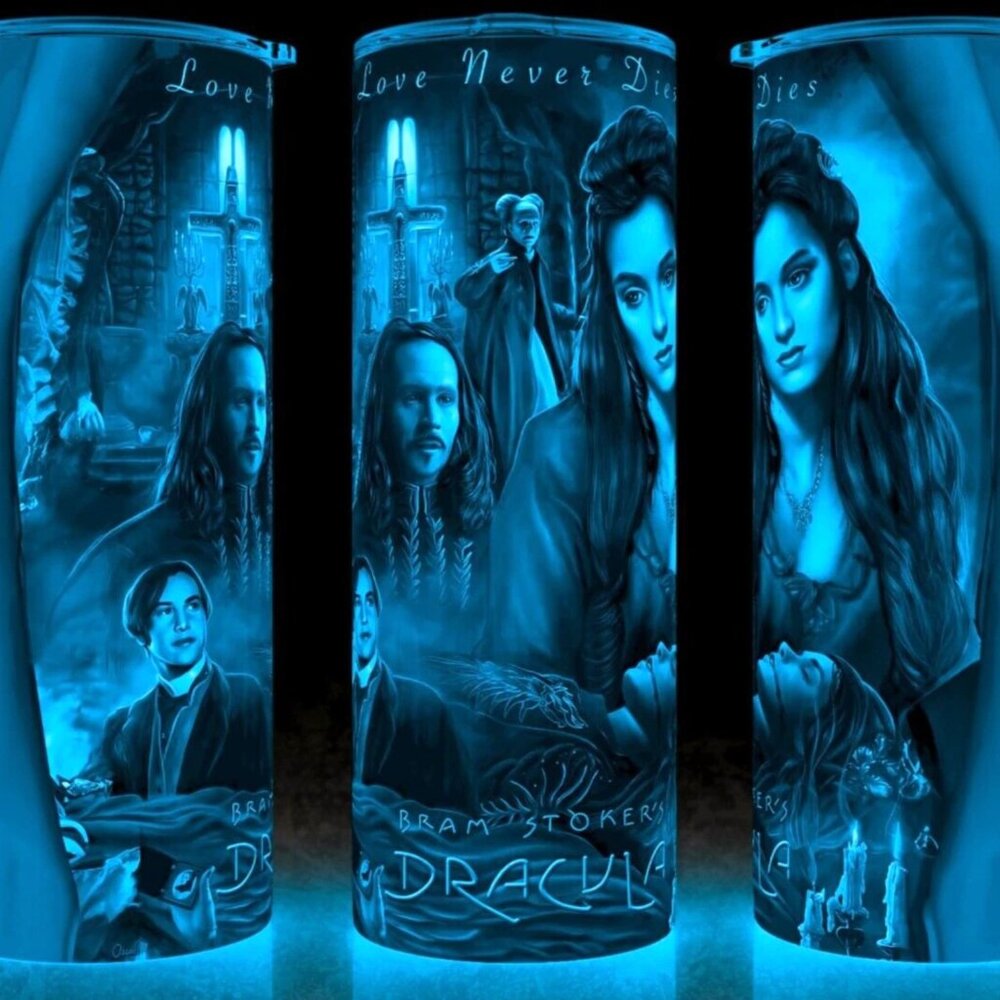 Glow in the Dark Bram Stoker's Dracula Classic Horror Movie Cup Mug Tumbler 20oz